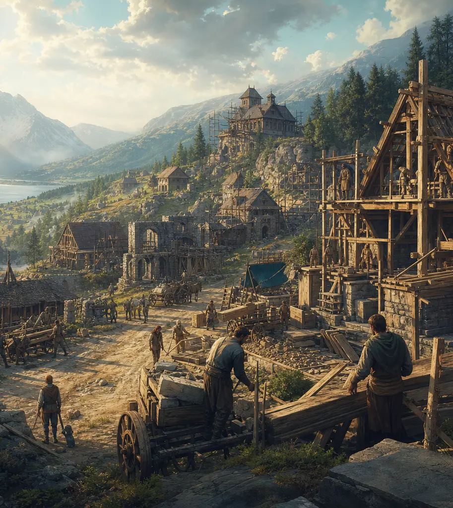 Siedlung im Aufbau